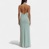 Maxi haljina s ovratnikom i vezanjem