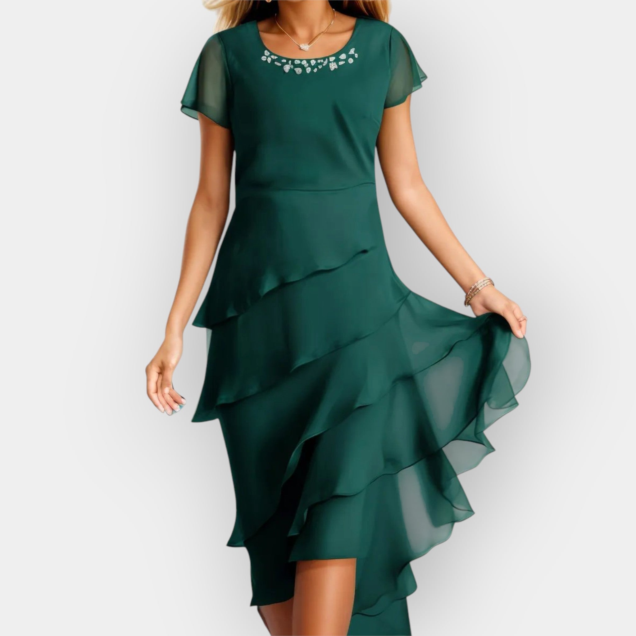 Udobno šifonsko haljina