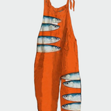 Retro cjeloviti kombinezon s širokim hlačama